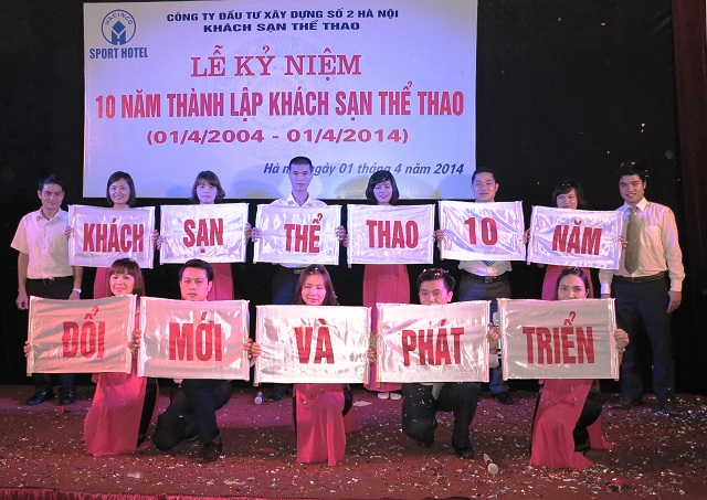 Long trọng lễ kỷ niệm 10 năm thành lập Khách sạn Thể thao.